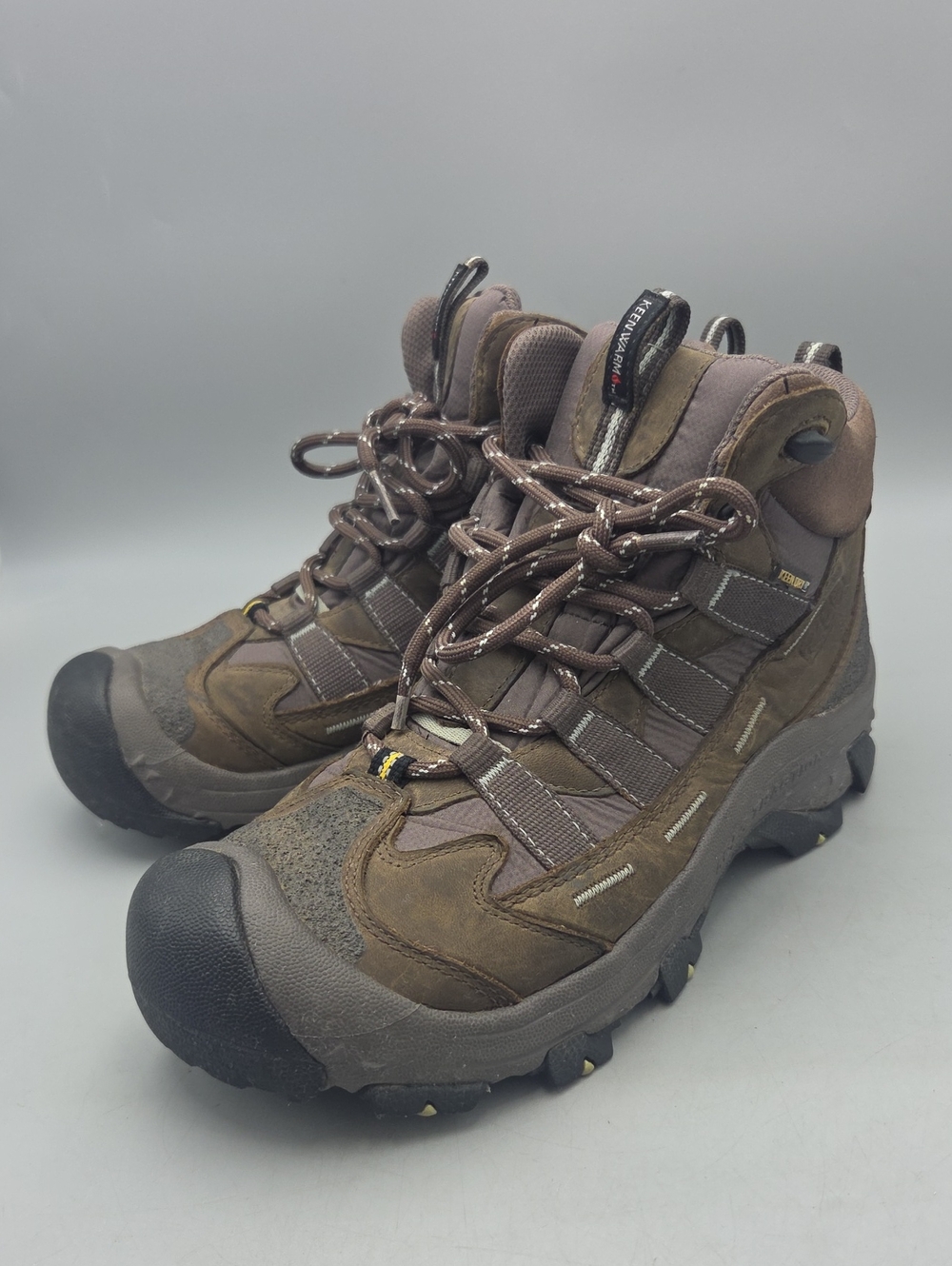 KEEN Targhee II Mid WP Winter Hiking Boots Insulated Brown Leather Women's 9